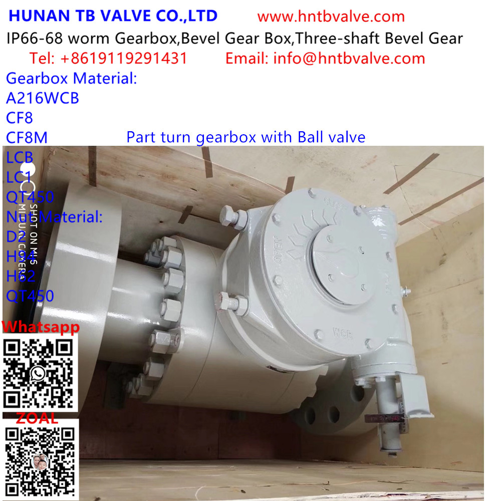 Part turn gearbox with Ball valve